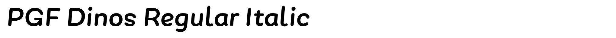 PGF Dinos Regular Italic image